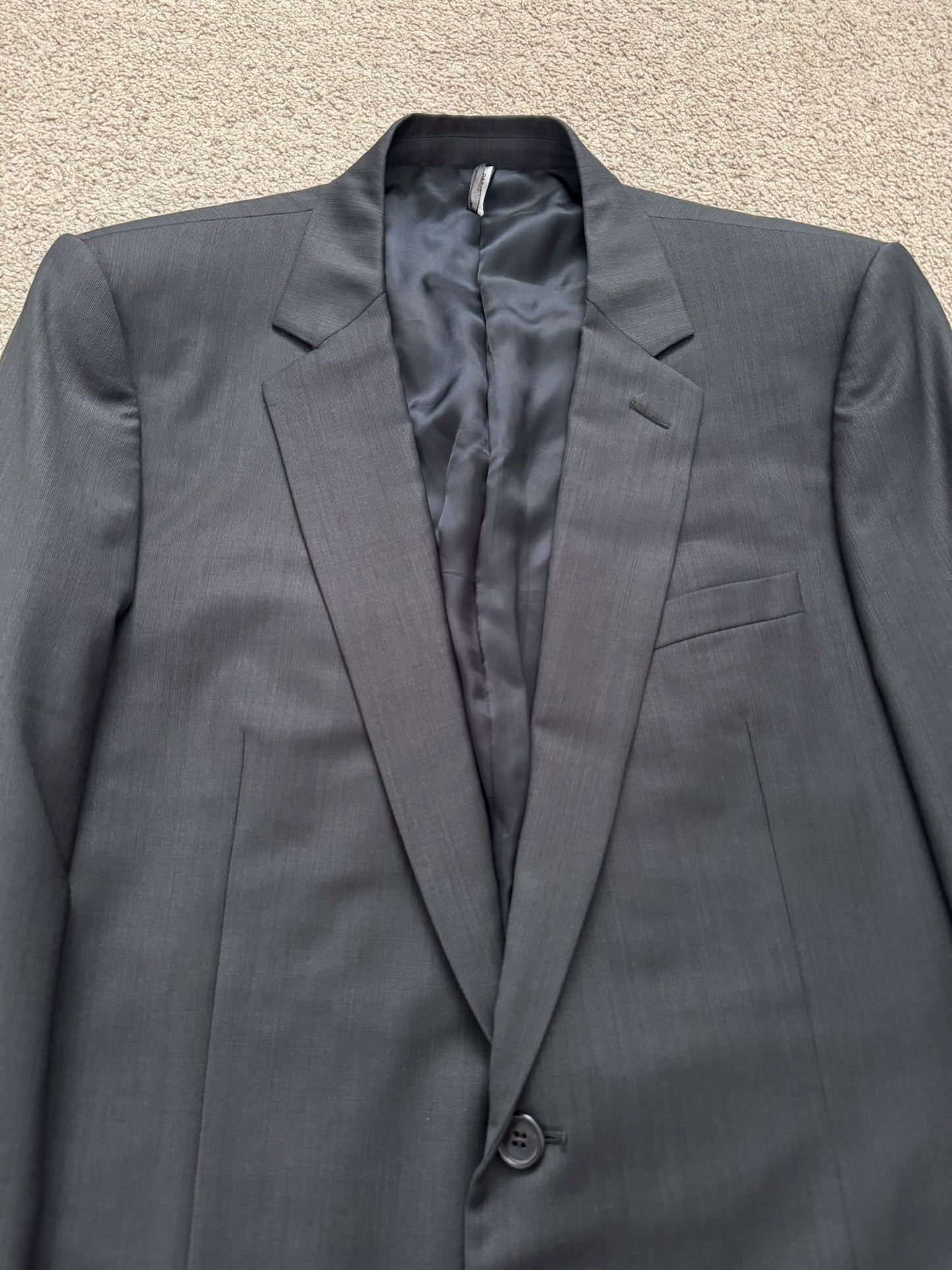 SS09 Dior Homme by Kris Van Assche Dark Grey Glossy Blazer