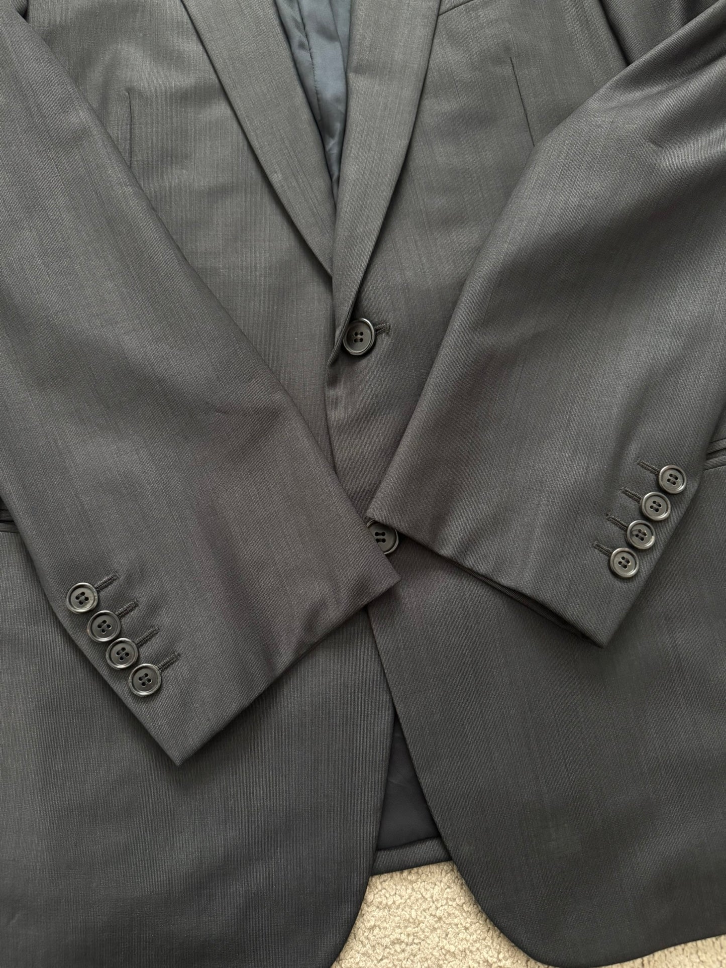 SS09 Dior Homme by Kris Van Assche Dark Grey Glossy Blazer