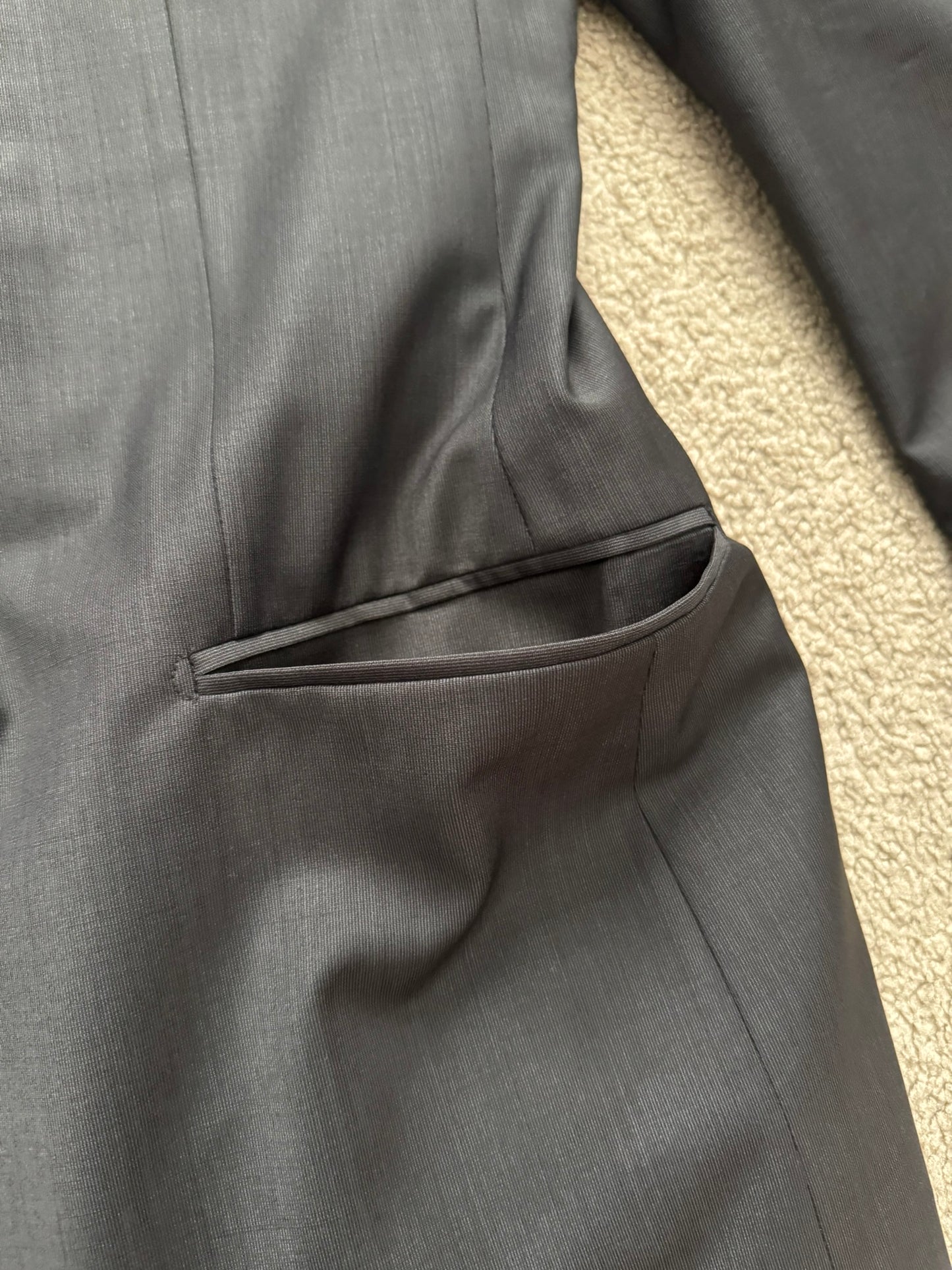 SS09 Dior Homme by Kris Van Assche Dark Grey Glossy Blazer