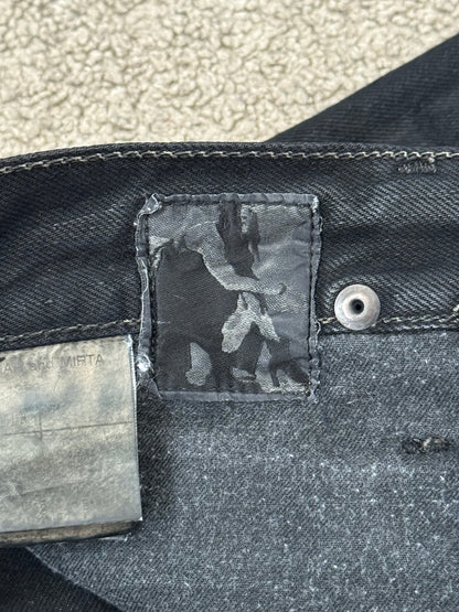 SS11 Rick Owens DRKSHDW "Anthem" Coated Detroit Cut Denim Jeans