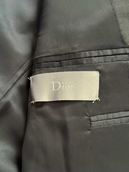 SS09 Dior Homme by Kris Van Assche Dark Grey Glossy Blazer