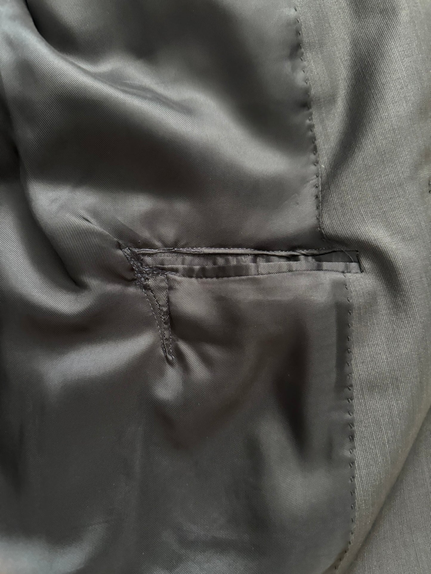 SS09 Dior Homme by Kris Van Assche Dark Grey Glossy Blazer