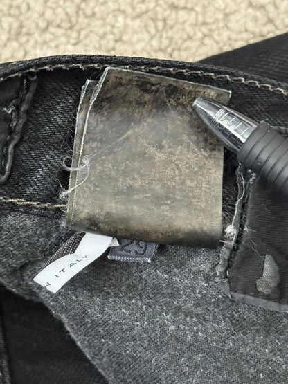 SS11 Rick Owens DRKSHDW "Anthem" Coated Detroit Cut Denim Jeans