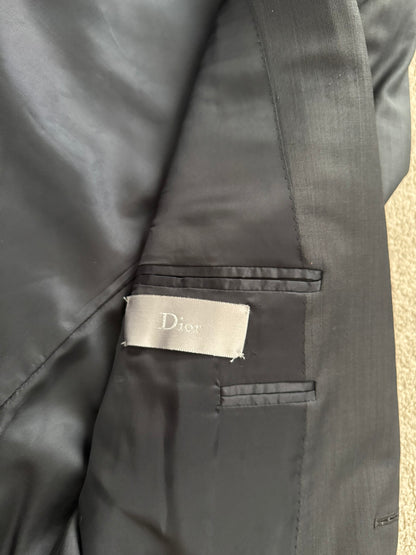 SS09 Dior Homme by Kris Van Assche Dark Grey Glossy Blazer