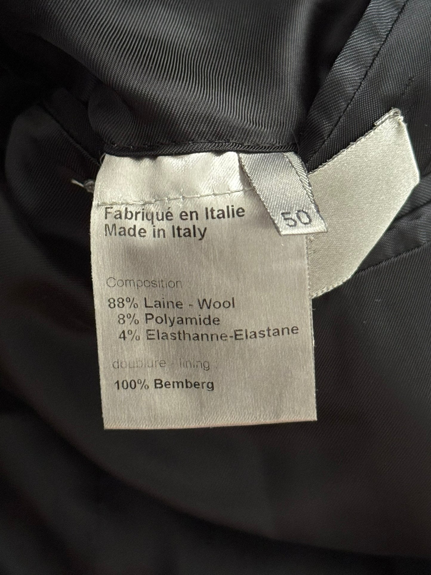 SS09 Dior Homme by Kris Van Assche Dark Grey Glossy Blazer