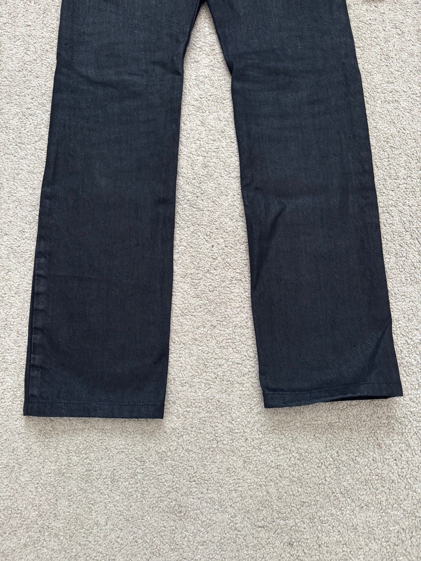 SS11 Rick Owens DRKSHDW "Anthem" Coated Detroit Cut Denim Jeans