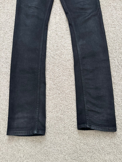 SS20 Rick Owens DRKSHDW Black Waxed Tyrone Cut Denim Jeans