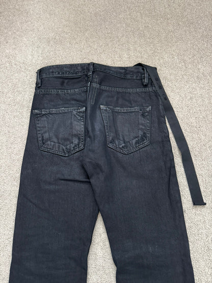SS11 Rick Owens DRKSHDW "Anthem" Coated Detroit Cut Denim Jeans
