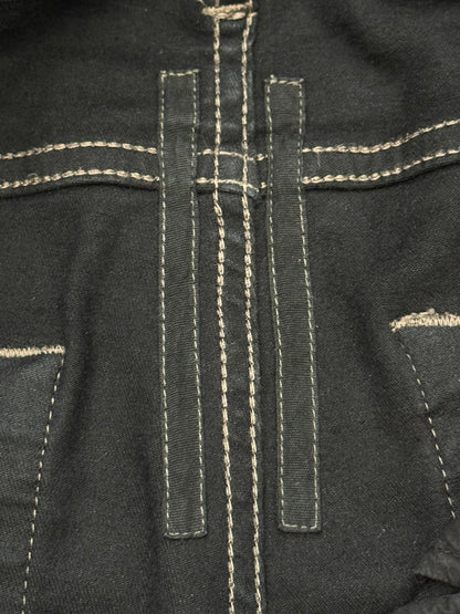 SS20 Rick Owens DRKSHDW Black Waxed Tyrone Cut Denim Jeans