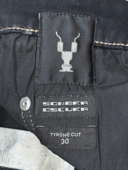 SS20 Rick Owens DRKSHDW Black Waxed Tyrone Cut Denim Jeans