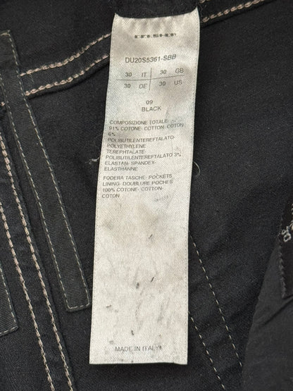 SS20 Rick Owens DRKSHDW Black Waxed Tyrone Cut Denim Jeans