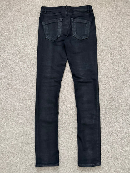 SS20 Rick Owens DRKSHDW Black Waxed Tyrone Cut Denim Jeans