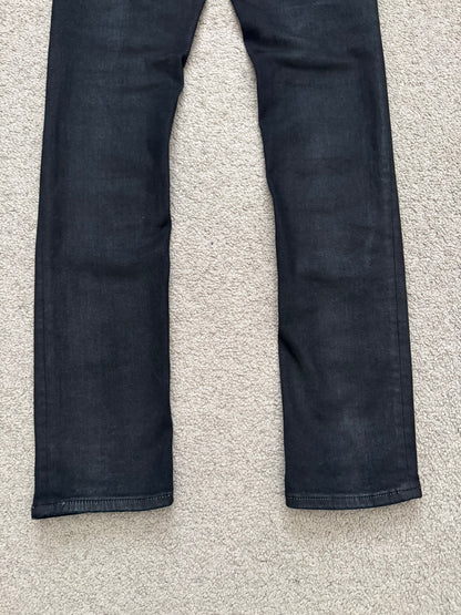SS20 Rick Owens DRKSHDW Black Waxed Tyrone Cut Denim Jeans
