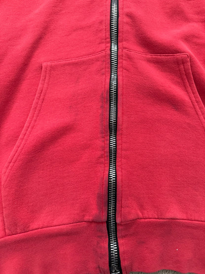 Balmain by Olivier Rousteing Dragon Patch Zip Up Biker Hoodie