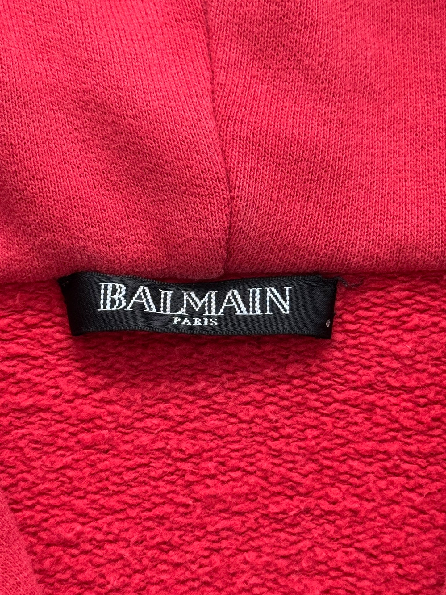 Balmain by Olivier Rousteing Dragon Patch Zip Up Biker Hoodie