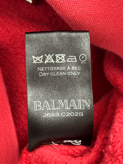 Balmain by Olivier Rousteing Dragon Patch Zip Up Biker Hoodie