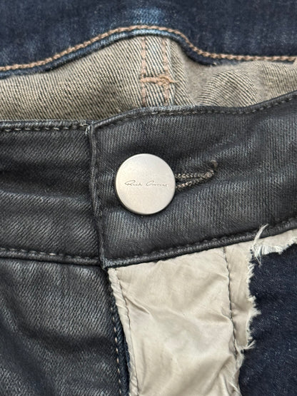 SS19 Rick Owens Mainline “Babel” Hybrid Collage Tyrone Cut Denim Jeans