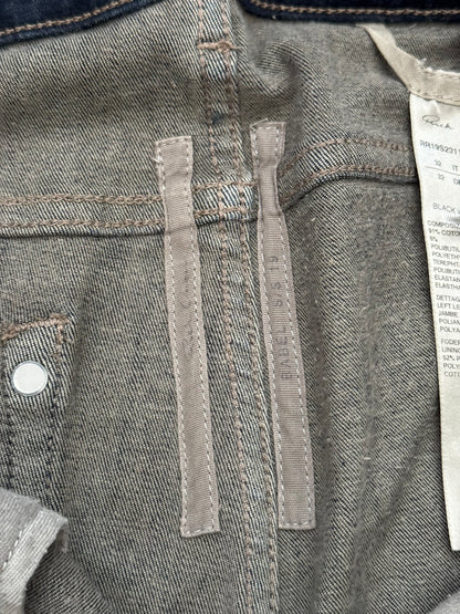 SS19 Rick Owens Mainline “Babel” Hybrid Collage Tyrone Cut Denim Jeans