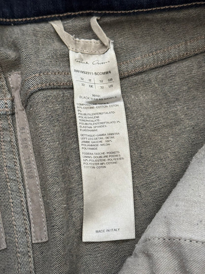 SS19 Rick Owens Mainline “Babel” Hybrid Collage Tyrone Cut Denim Jeans