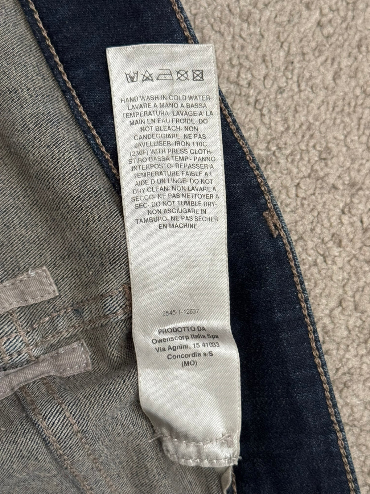 SS19 Rick Owens Mainline “Babel” Hybrid Collage Tyrone Cut Denim Jeans