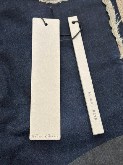 SS19 Rick Owens Mainline “Babel” Hybrid Collage Tyrone Cut Denim Jeans