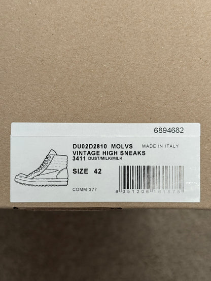 New FW24 Rick Owens DRKSHDW "Vans" Vintage High Top Sneakers