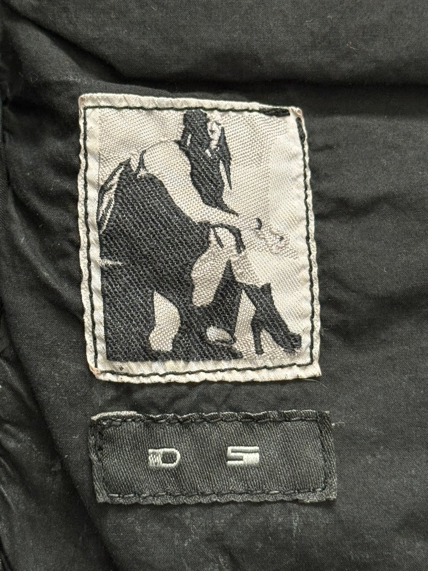 SS15 Rick Owens DRKSHDW Black Waxed Military Cargo Jacket
