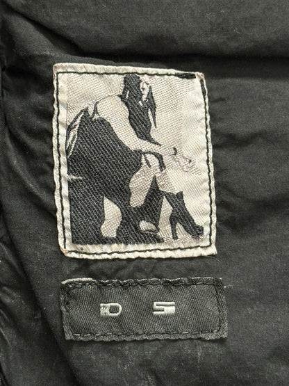 SS15 Rick Owens DRKSHDW Black Waxed Military Cargo Jacket