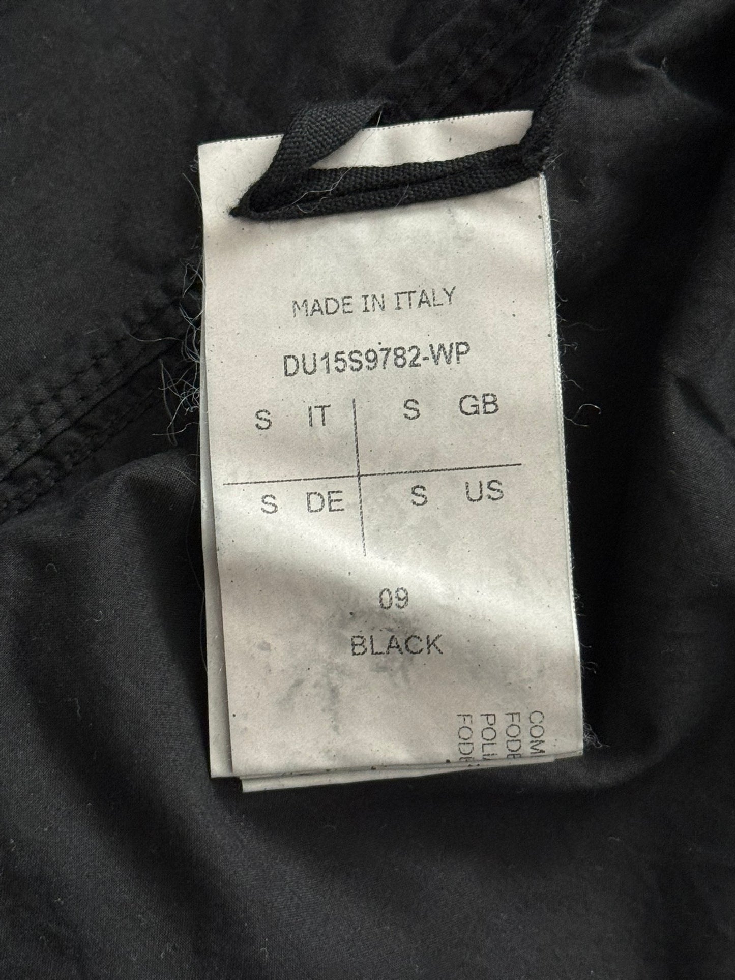 SS15 Rick Owens DRKSHDW Black Waxed Military Cargo Jacket