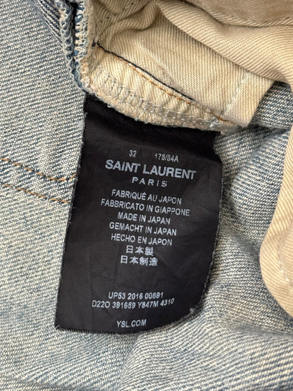 SS16 Saint Laurent by Hedi Slimane Crash Distressed D02 Denim Jeans