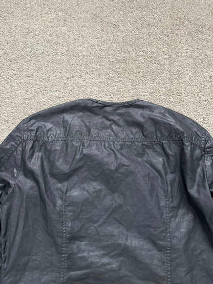 SS15 Rick Owens DRKSHDW Black Waxed Military Cargo Jacket