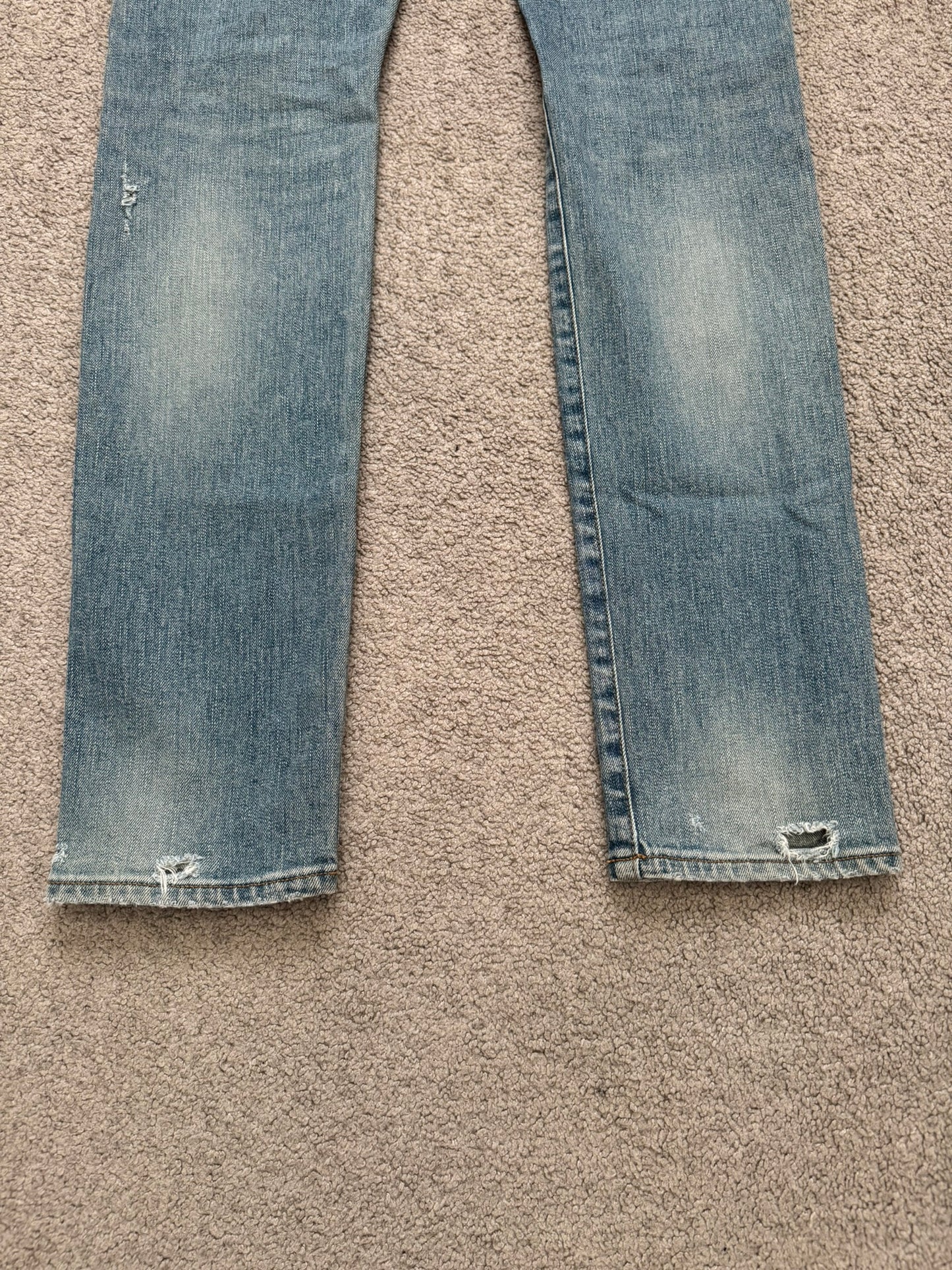 SS16 Saint Laurent by Hedi Slimane Crash Distressed D02 Denim Jeans
