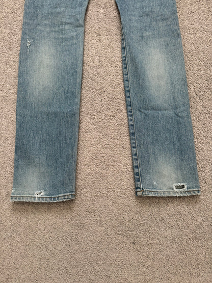 SS16 Saint Laurent by Hedi Slimane Crash Distressed D02 Denim Jeans