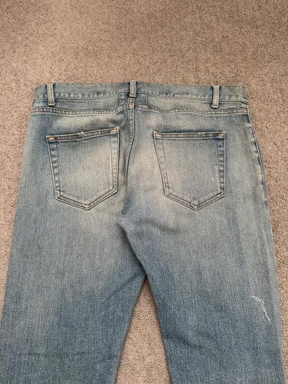 SS16 Saint Laurent by Hedi Slimane Crash Distressed D02 Denim Jeans