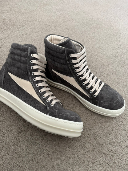 New FW24 Rick Owens DRKSHDW "Vans" Vintage High Top Sneakers