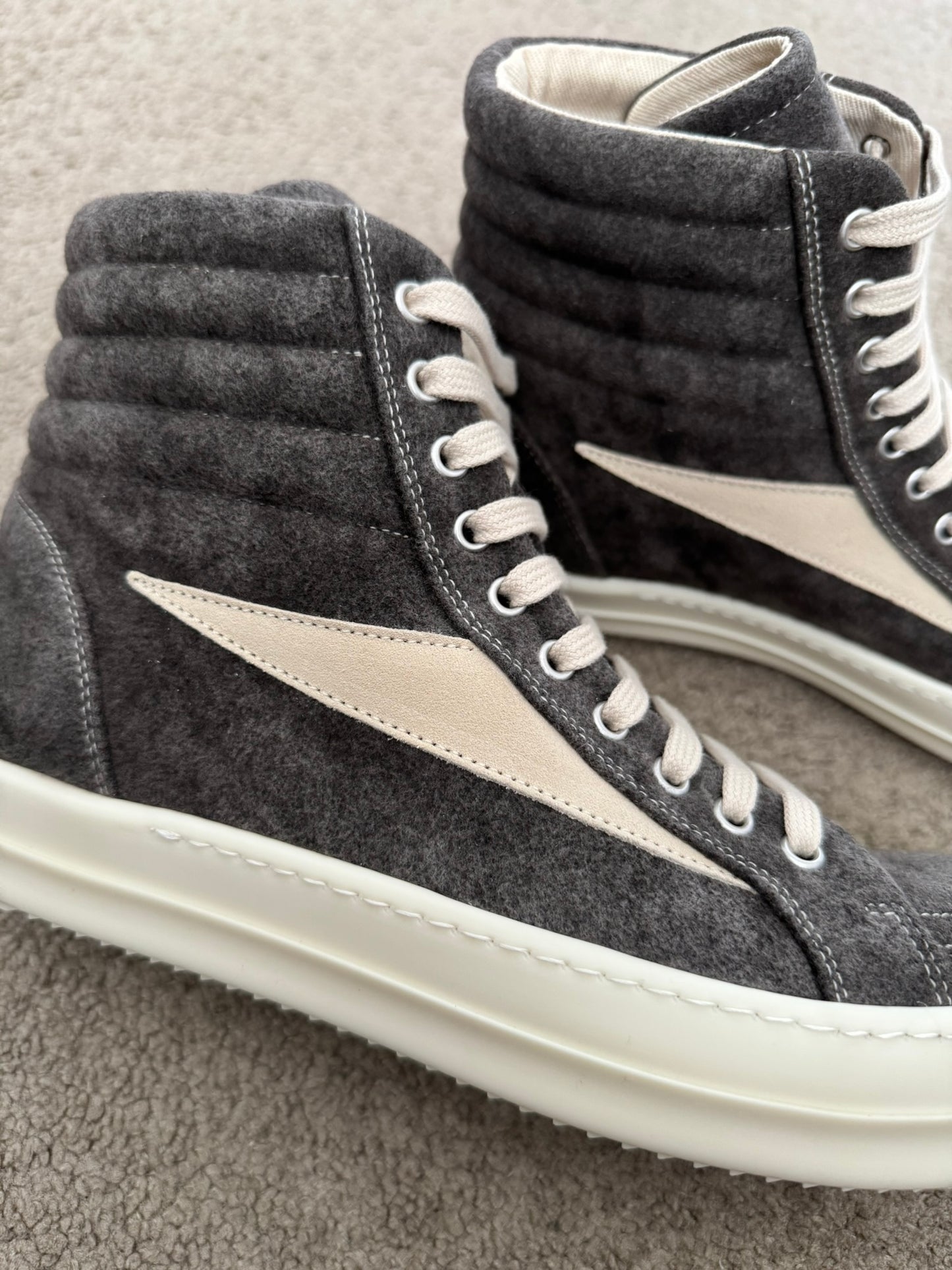 New FW24 Rick Owens DRKSHDW "Vans" Vintage High Top Sneakers