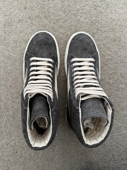 New FW24 Rick Owens DRKSHDW "Vans" Vintage High Top Sneakers