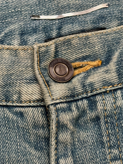 FW14 Saint Laurent by Hedi Slimane Crash Distressed D02 Denim Jeans