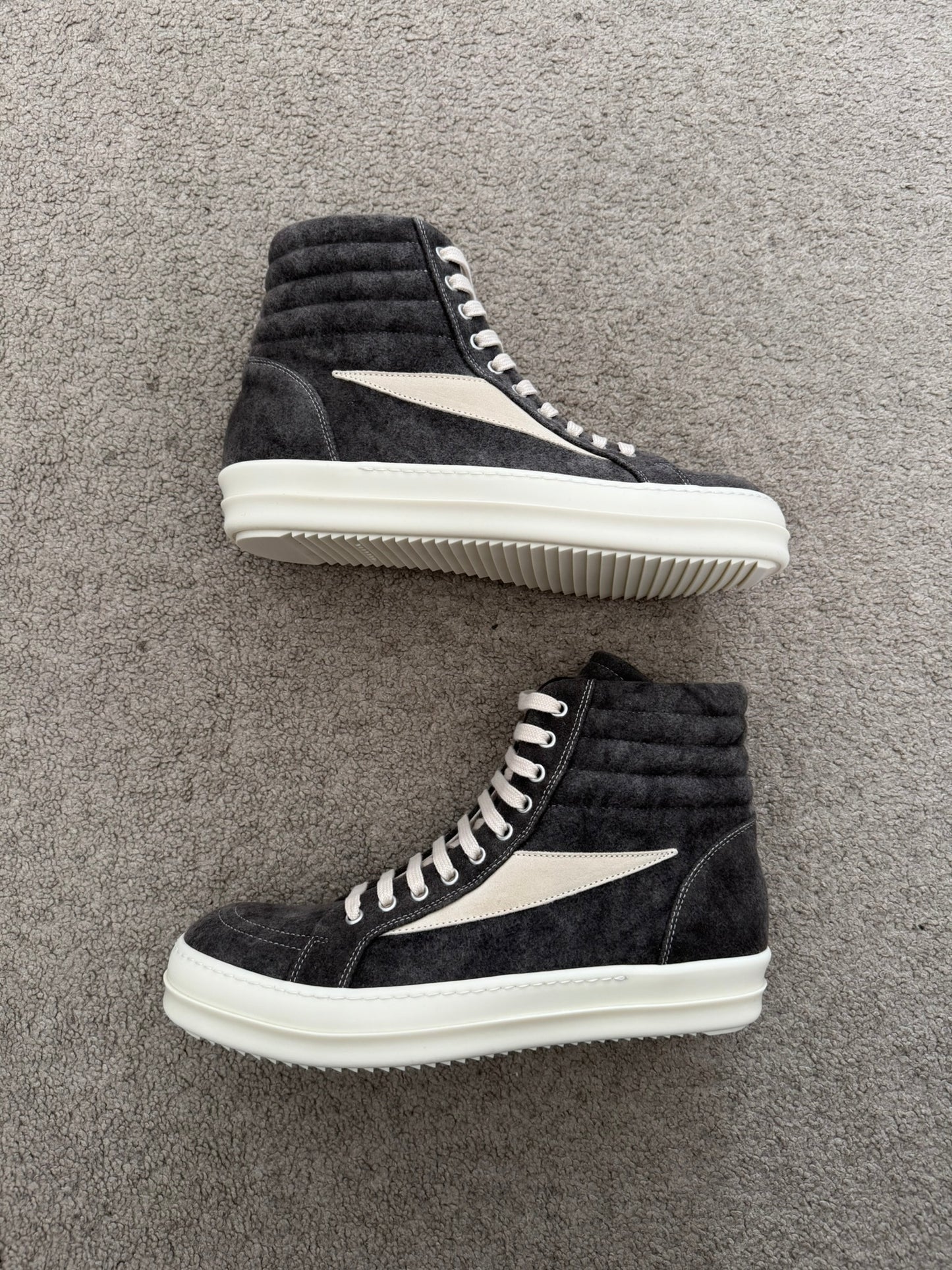 New FW24 Rick Owens DRKSHDW "Vans" Vintage High Top Sneakers