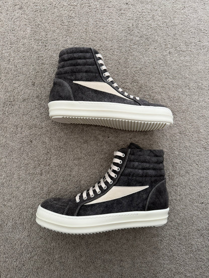 New FW24 Rick Owens DRKSHDW "Vans" Vintage High Top Sneakers