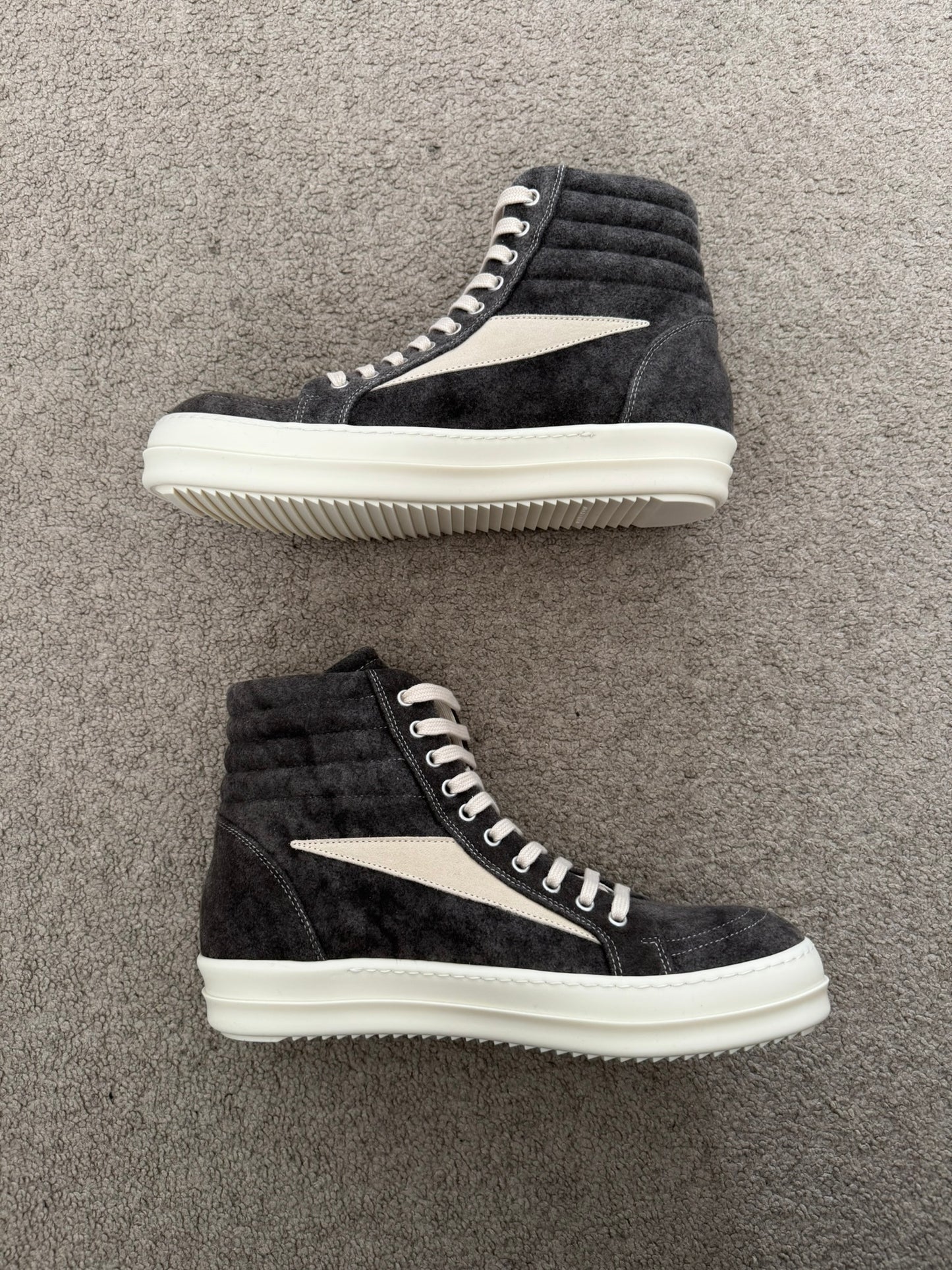 New FW24 Rick Owens DRKSHDW "Vans" Vintage High Top Sneakers
