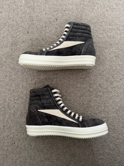 New FW24 Rick Owens DRKSHDW "Vans" Vintage High Top Sneakers
