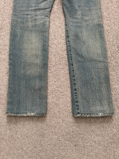 FW16 Saint Laurent by Hedi Slimane Crash Distressed D02 Denim Jeans