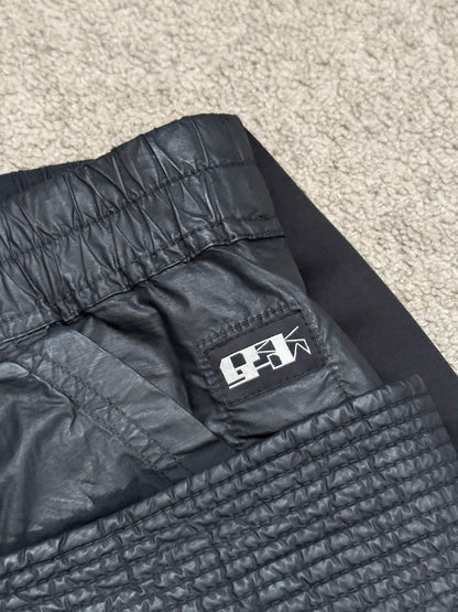 SS21 Rick Owens DRKSHDW Black Waxed Creatch Cargo Pants