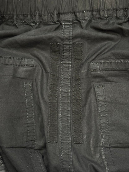 SS21 Rick Owens DRKSHDW Black Waxed Creatch Cargo Pants