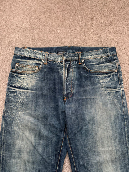 SS07 Dior Homme by Hedi Slimane Spiderweb Denim Jeans
