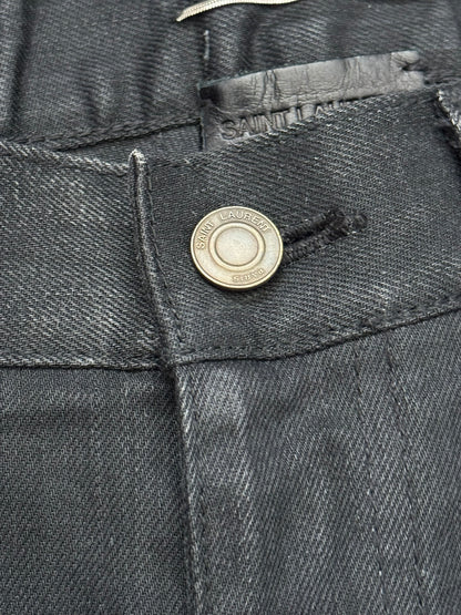 FW15 Saint Laurent by Hedi Slimane Crash Distressed D02 Denim Jeans