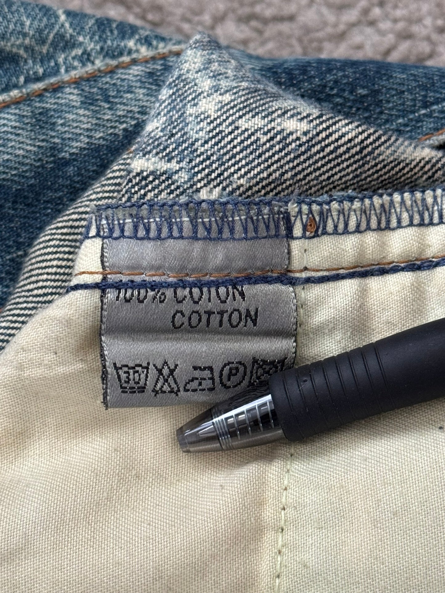 SS07 Dior Homme by Hedi Slimane Spiderweb Denim Jeans