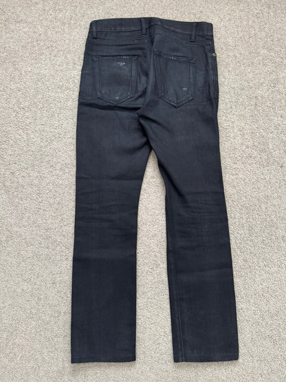 FW15 Saint Laurent by Hedi Slimane Crash Distressed D02 Denim Jeans