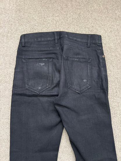 FW15 Saint Laurent by Hedi Slimane Crash Distressed D02 Denim Jeans